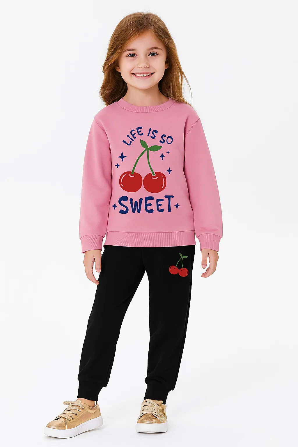 Comfy & Stylish Girls Winter Tracksuit Life is So Sweet - Image 3